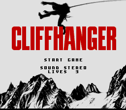 Cliffhanger — Title screen
