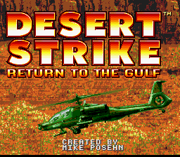 Desert Strike : Return to the Gulf — Title screen