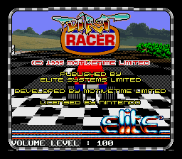 Dirt Racer — Title screen