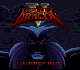Double Dragon V : The Shadow Falls — Title screen