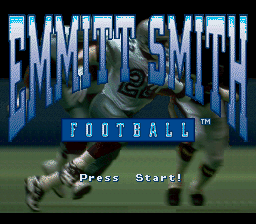 Emmitt Smith Football — Title screen
