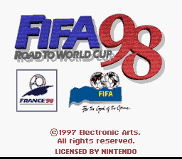 FIFA : Road to World Cup 98 — Title screen