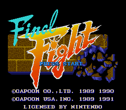Final Fight — Title screen