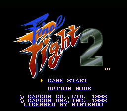 Final Fight 2 — Title screen