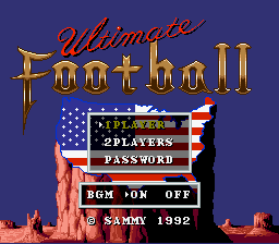Football Fury — Title screen