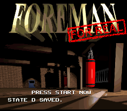 Foreman for Real — Title screen