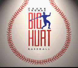 Frank Thomas Big Hurt Baseball — Title screen