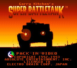Garry Kitchen's Super Battletank : War in the Gulf — Title screen