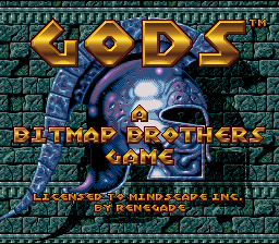 Gods — Title screen