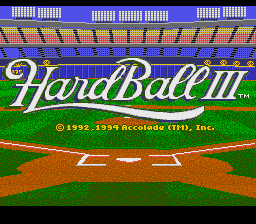 HardBall III — Title screen