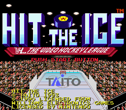 Hit the Ice : The Video Hockey League — Title screen