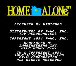 Home Alone — Title screen