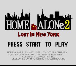 Home Alone 2 : Lost in New York — Title screen