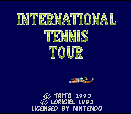 International Tennis Tour — Title screen