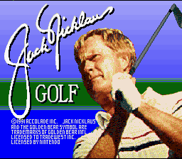 Jack Nicklaus Golf — Title screen