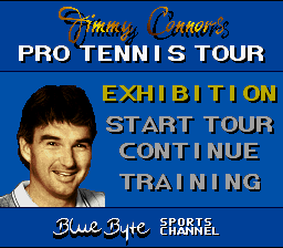 Jimmy Connors Pro Tennis Tour — Title screen