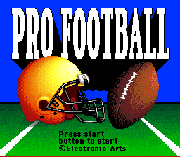 John Madden Football — Title screen