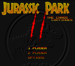 Jurassic Park Part 2 : The Chaos Continues — Title screen