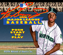 Ken Griffey Jr. Presents Major League Baseball — Title screen