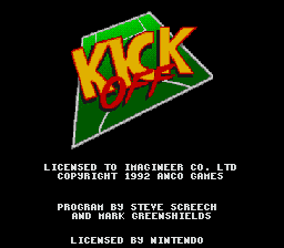 Kick Off — Title screen