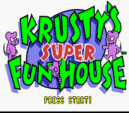 Krusty's Super Fun House — Title screen