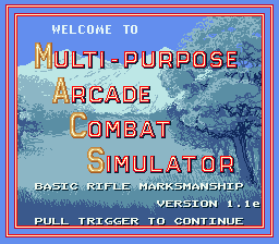 M.A.C.S. Basic Rifle Marksmanship — Title screen