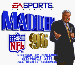 Madden NFL 96 — Title screen