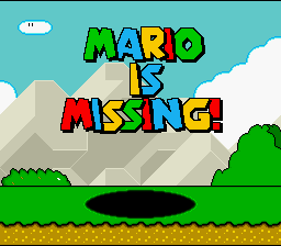 Mario Is Missing! — Title screen