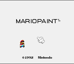 Mario Paint — Title screen