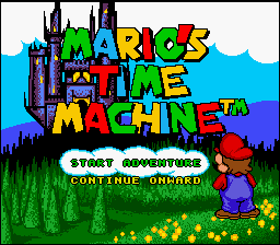 Mario's Time Machine — Title screen
