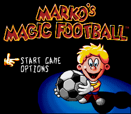 Marko's Magic Football — Title screen