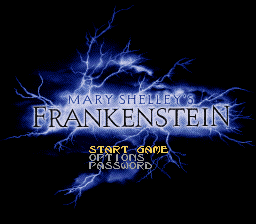 Mary Shelley's Frankenstein — Title screen