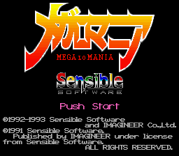 Mega-Lo-Mania — Title screen