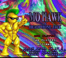 Mohawk & Headphone Jack — Title screen