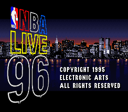 NBA Live 96 — Title screen