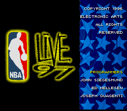 NBA Live 97 — Title screen