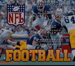 NFL Football — Title screen