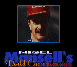 Nigel Mansell's World Championship Racing — Title screen