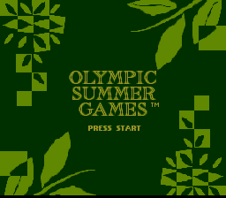 Olympic Summer Games — Title screen