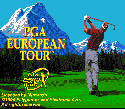 PGA European Tour — Title screen