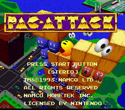 Pac-Attack — Title screen