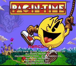 Pac-In-Time — Title screen