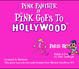 Pink Goes to Hollywood — Title screen