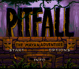 Pitfall : The Mayan Adventure — Title screen