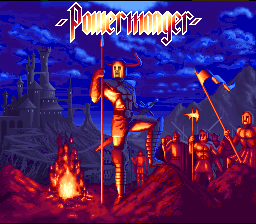 PowerMonger — Title screen