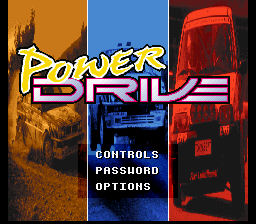 Power Drive — Title screen