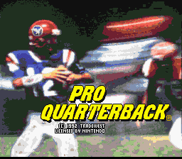 Pro Quarterback — Title screen