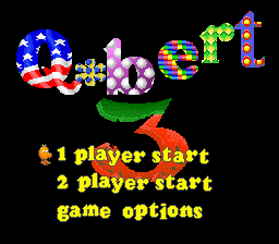 Q*bert 3 — Title screen