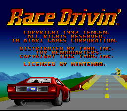 Race Drivin' — Title screen