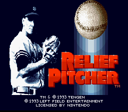 Relief Pitcher — Title screen